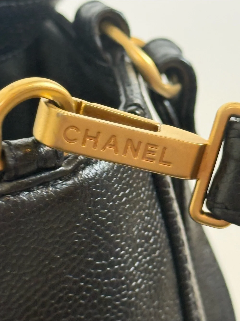Chanel Black Caviar Leather CC Convertible 2WAY Tote Bag w/ GHW